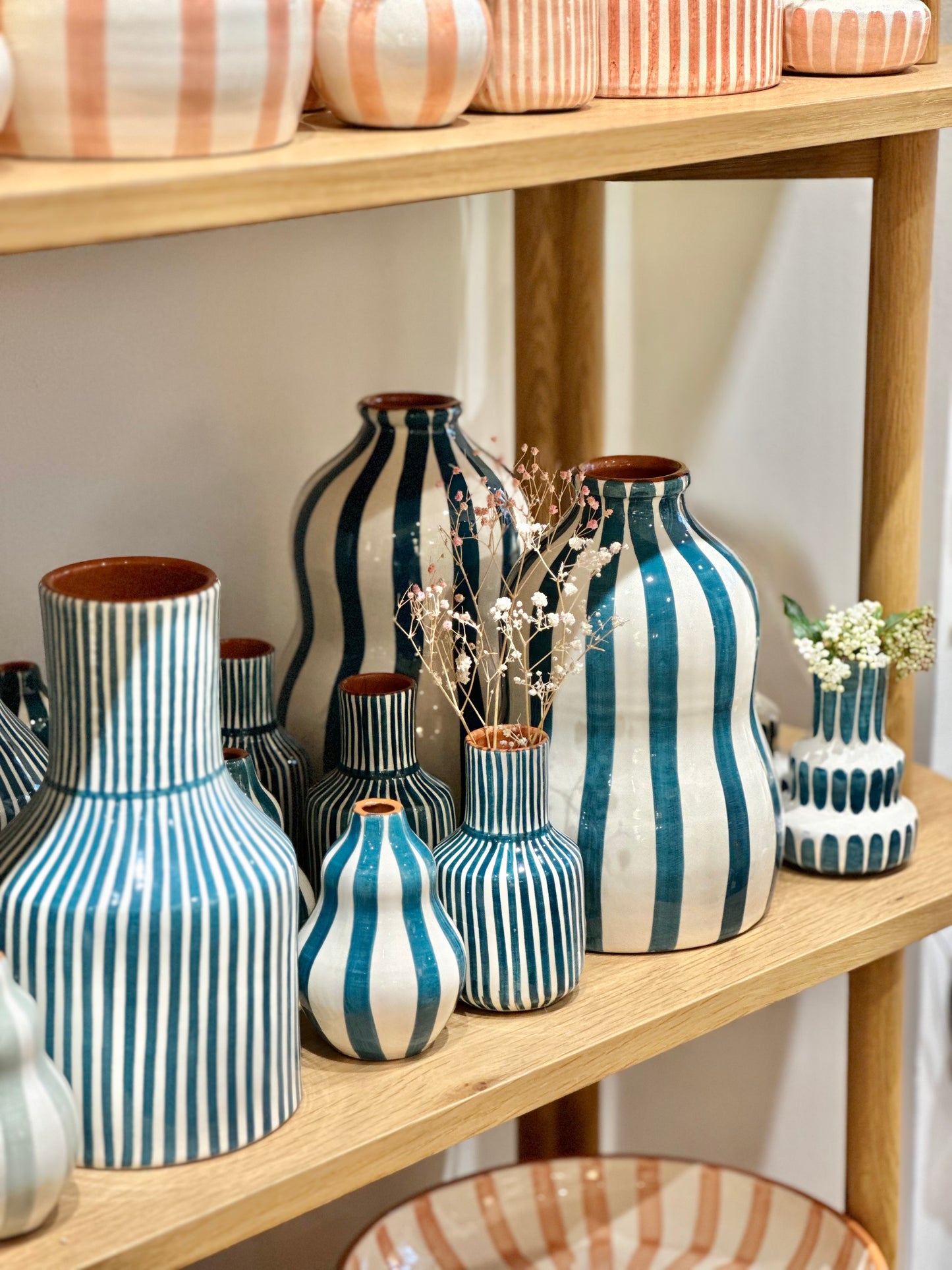 Vase vague bleu L