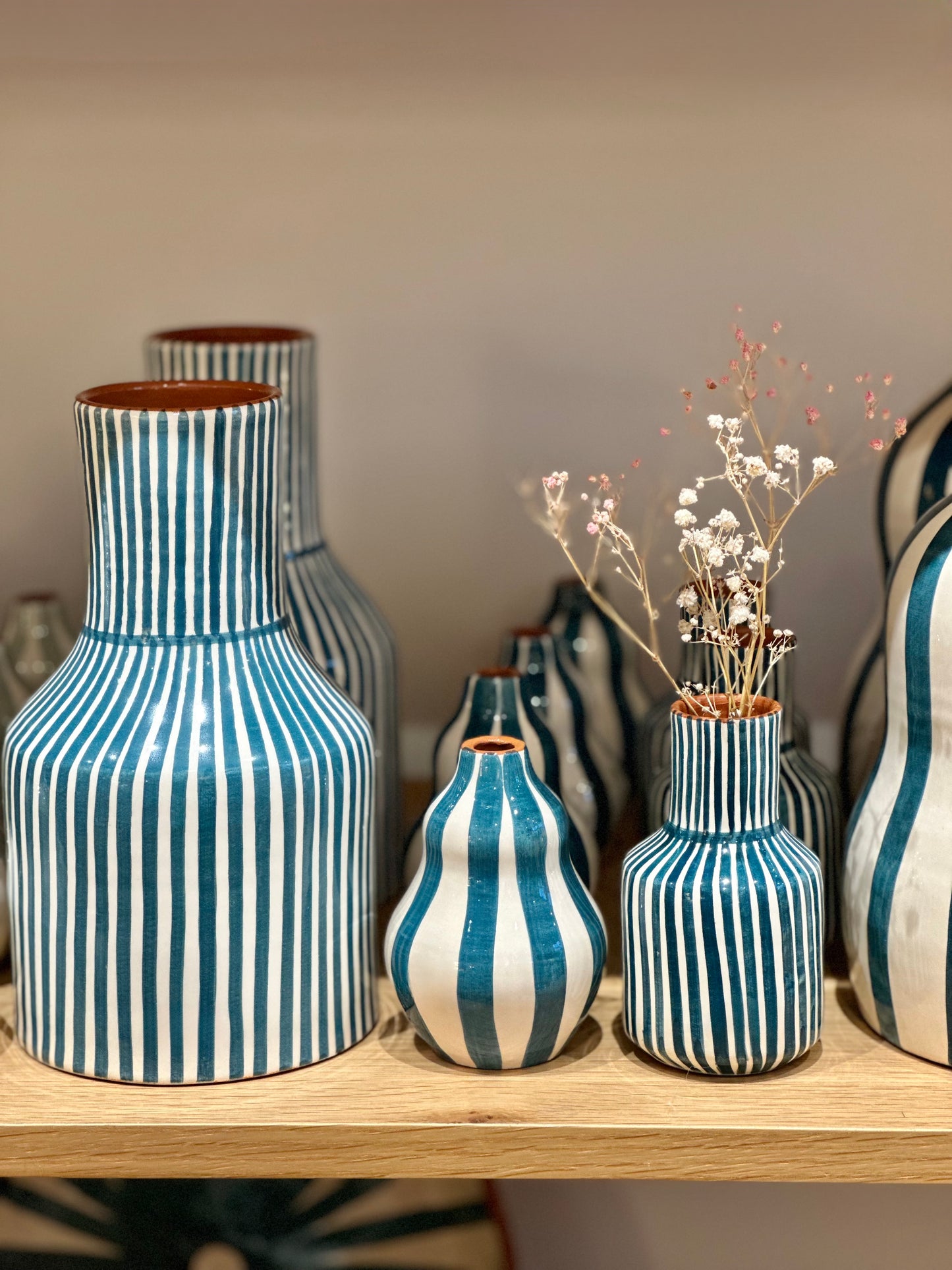 Vase carafe bleu S