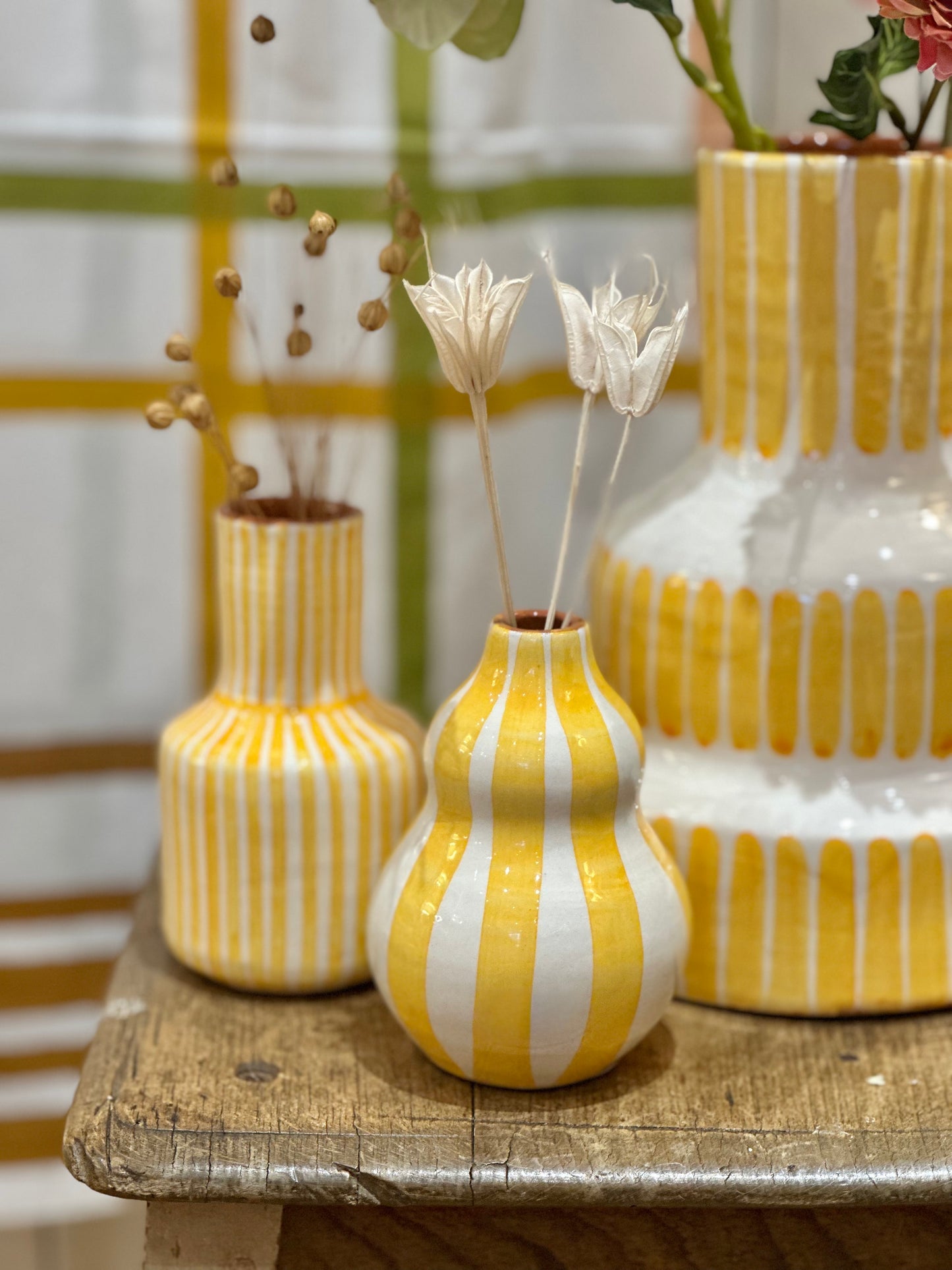 Vase vague jaune S