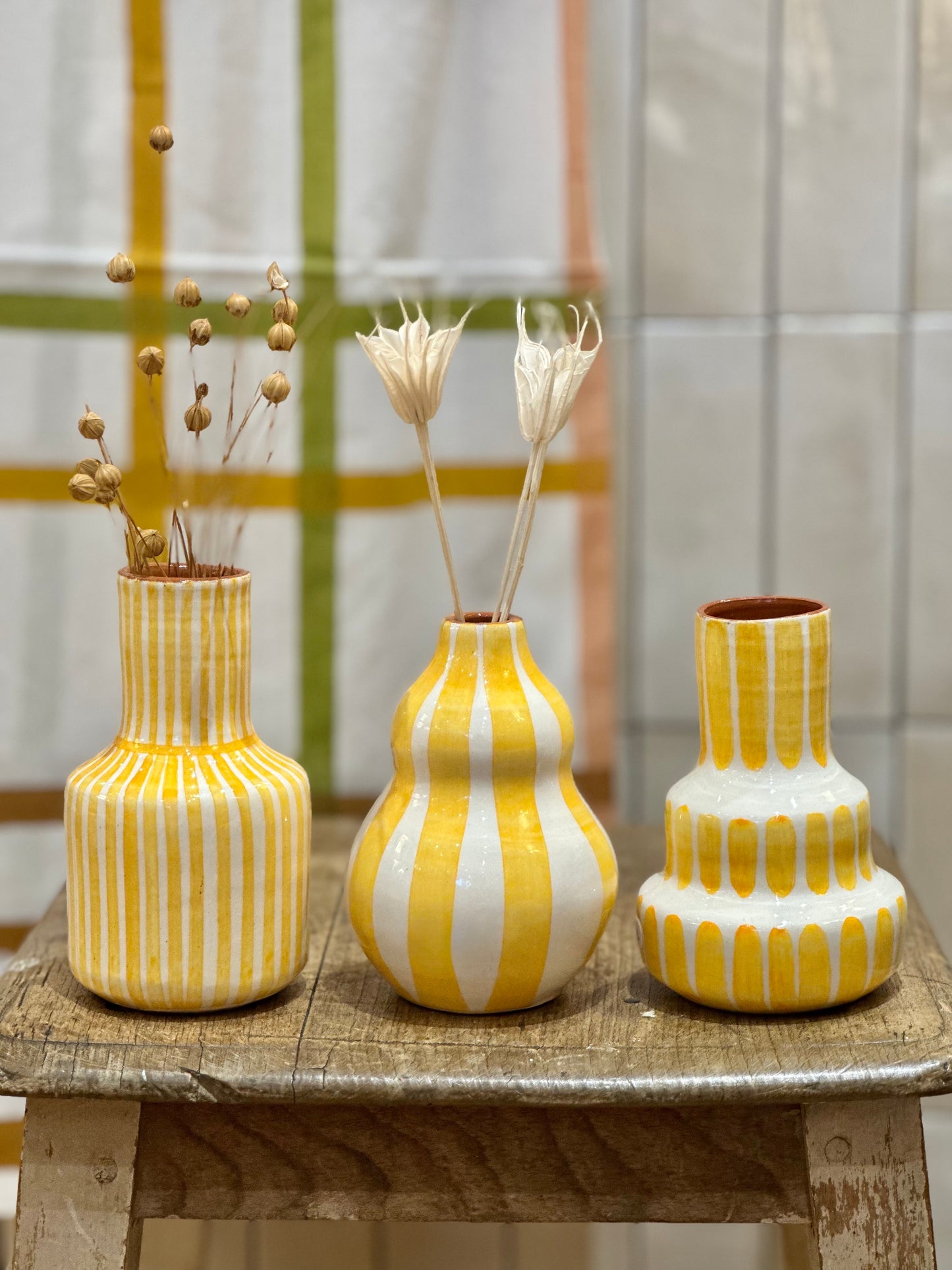 Vase carafe jaune S