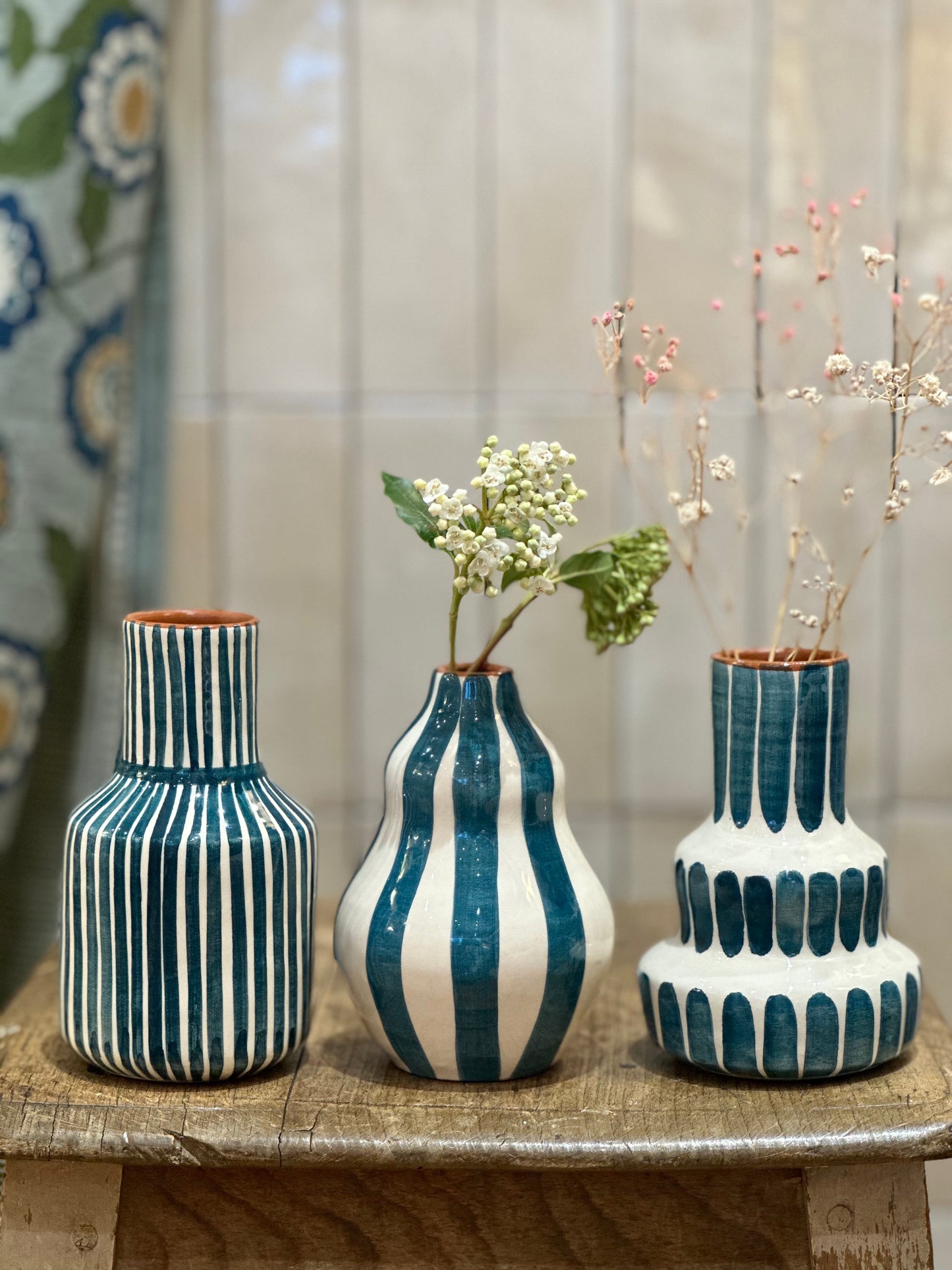 Vase carafe bleu S