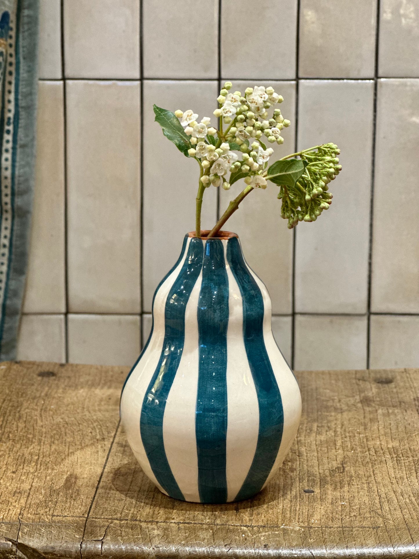 Vase vague bleu S