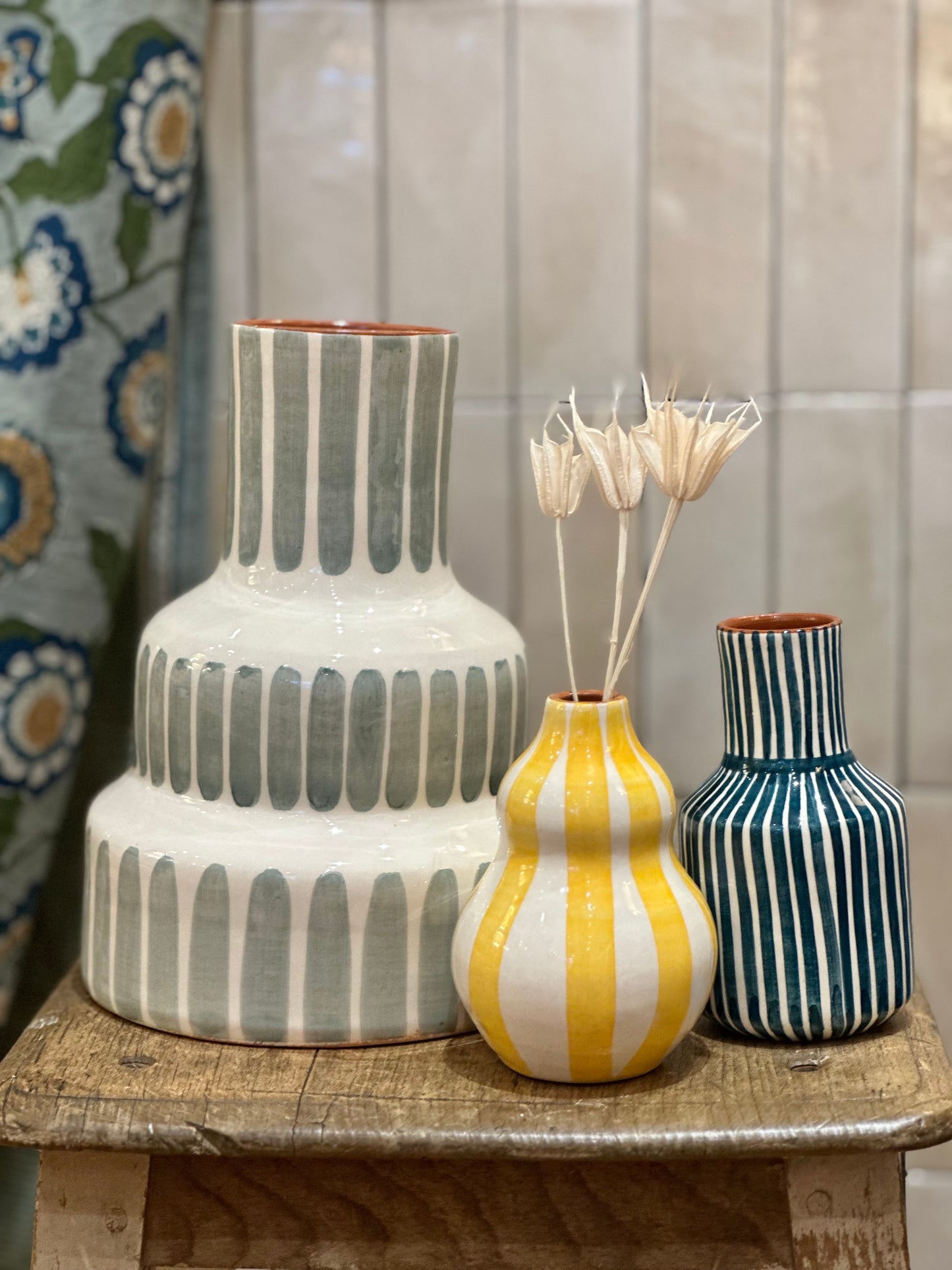 Vase vague jaune S