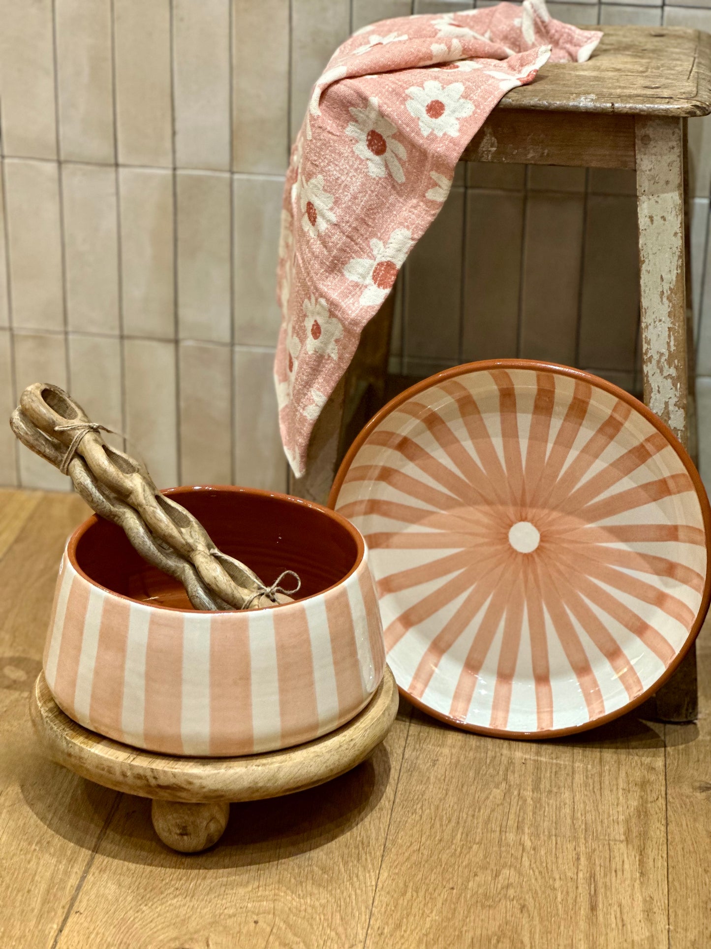 Plat de service terracotta