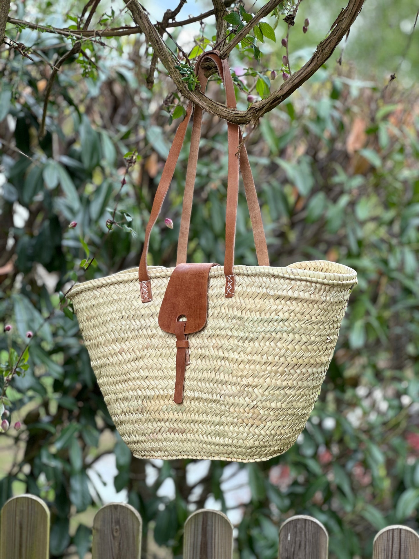 Panier fermeture cuir L