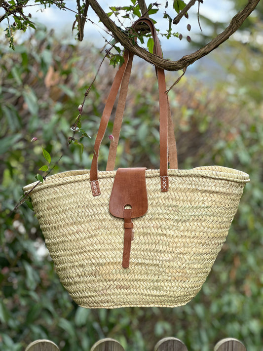 Panier fermeture cuir L