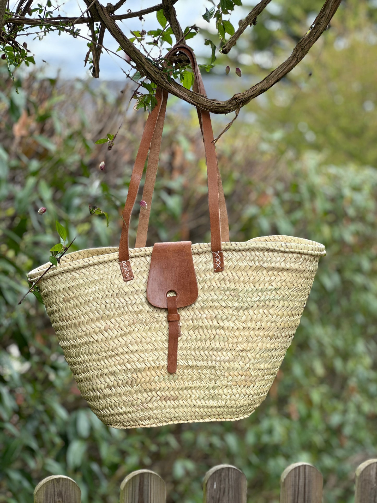 Panier fermeture cuir L