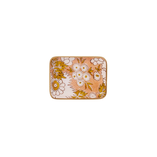 Plateau fleurs rose S