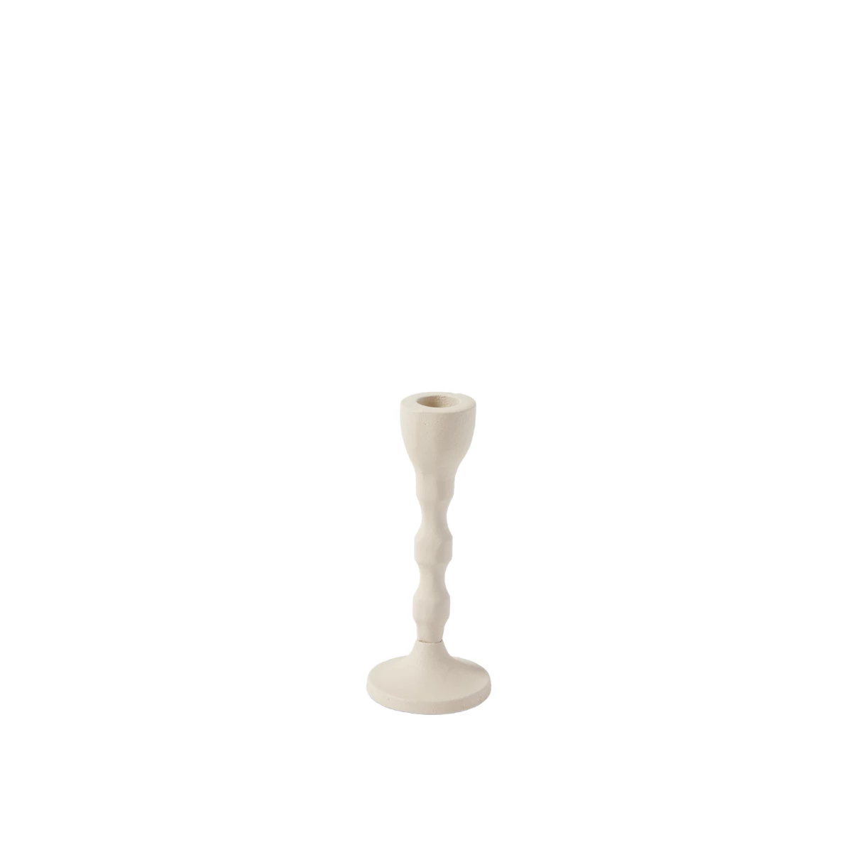 Bougeoir en métal blanc M