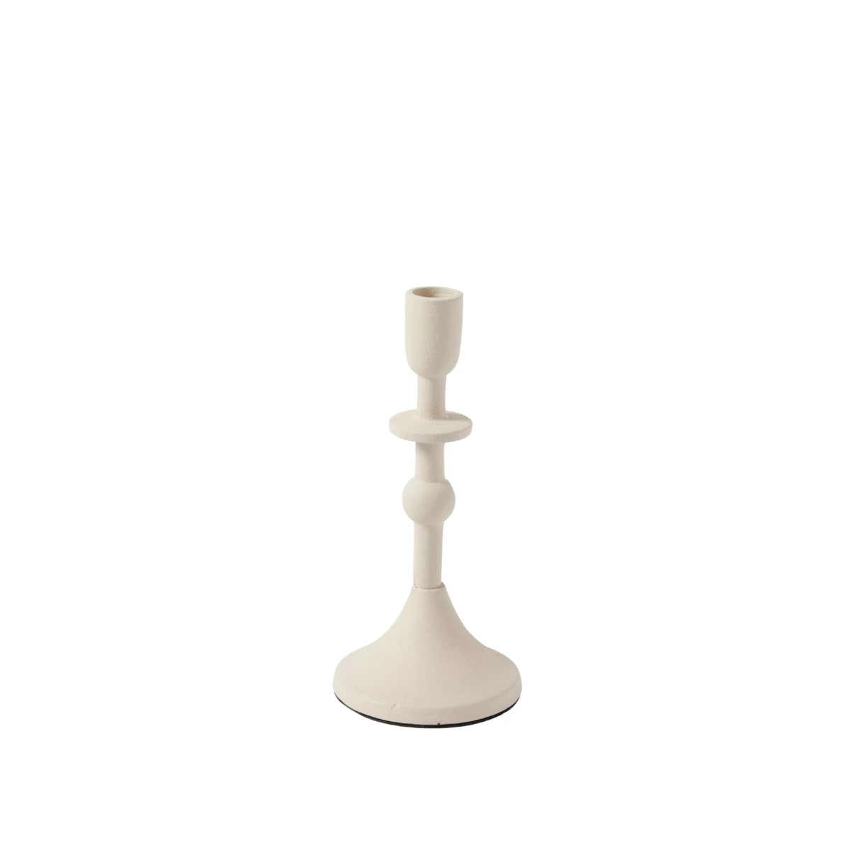 Bougeoir en métal blanc L