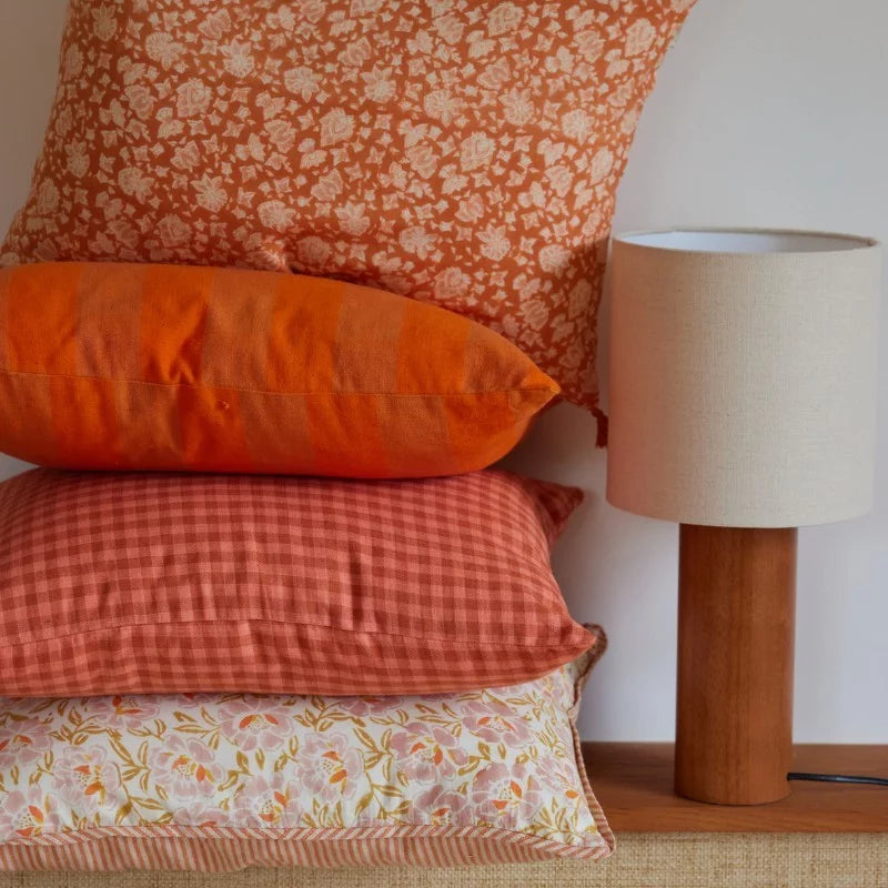 Coussin vichy terracotta