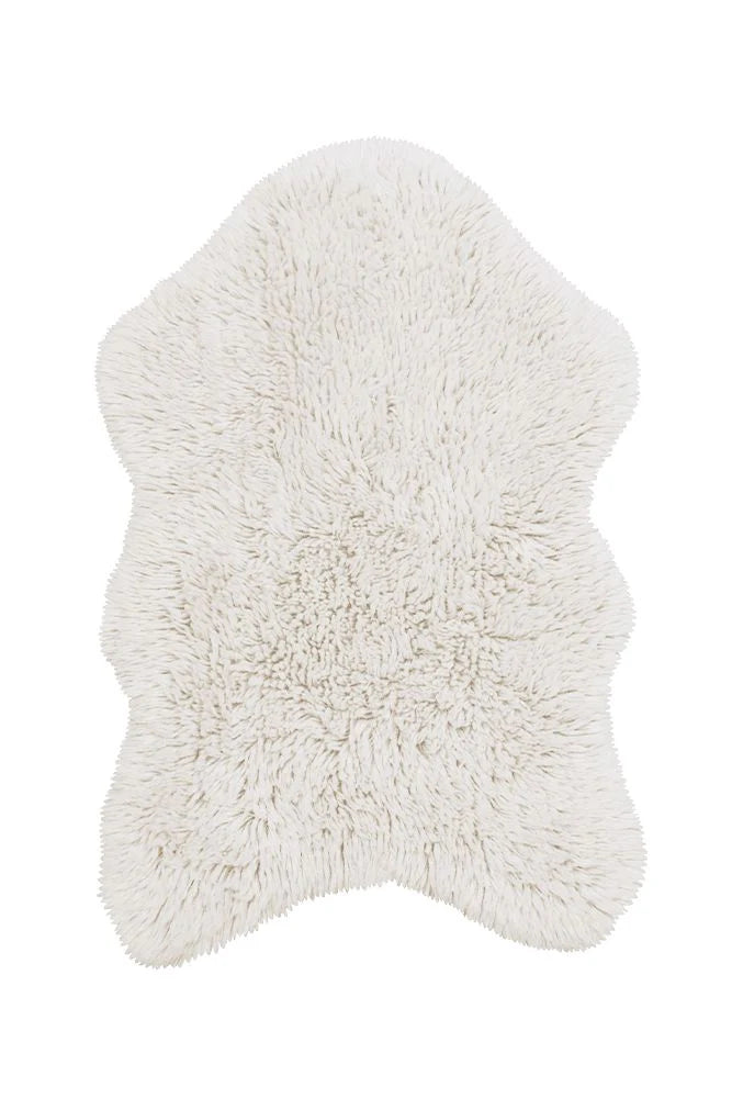 Tapis effet peau de bête 100 % laine - 75 x 110 cm