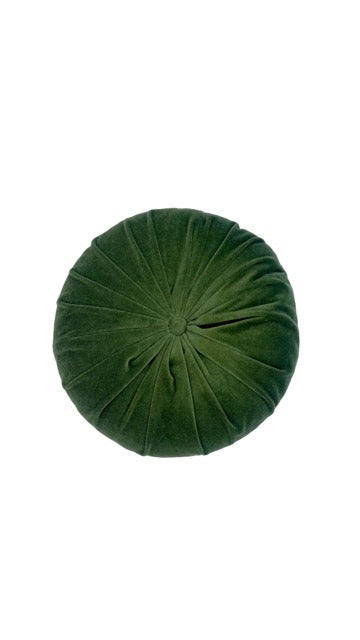 Coussin rond velours avocat