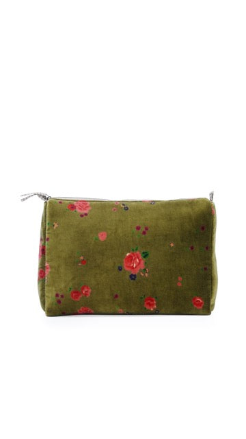 Trousse velours XL kaki