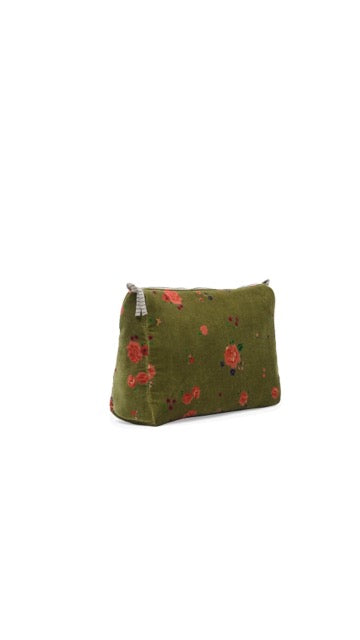 Trousse velours XL kaki