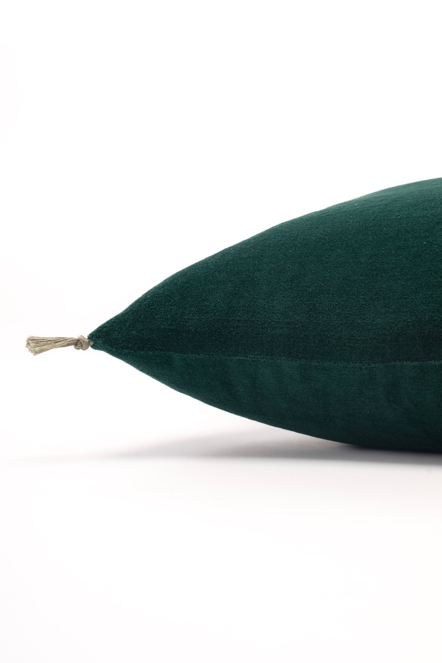 Coussin mini velours bleu canard