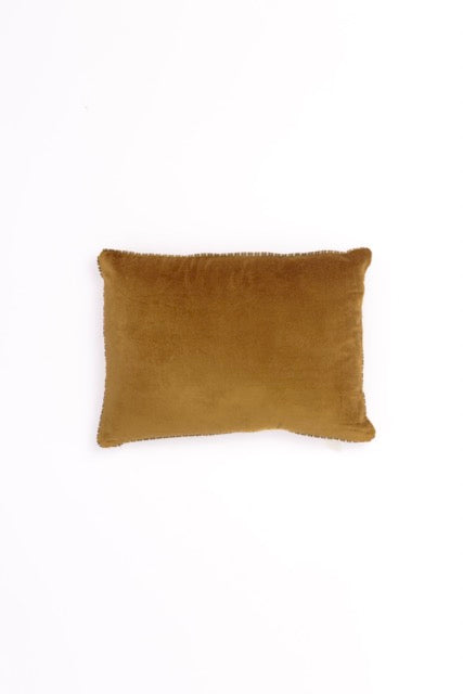 Coussin velours bronze