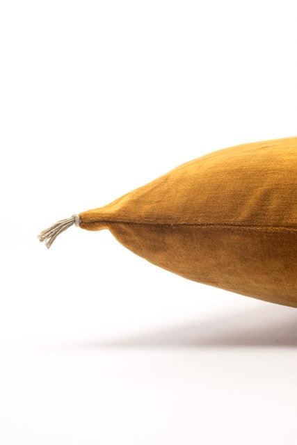Coussin velours bronze