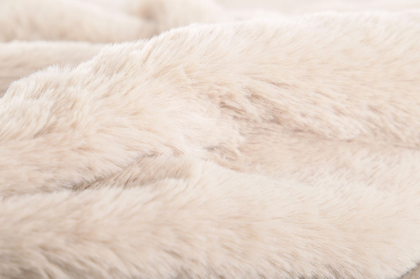 Plaid XL fausse fourrure beige