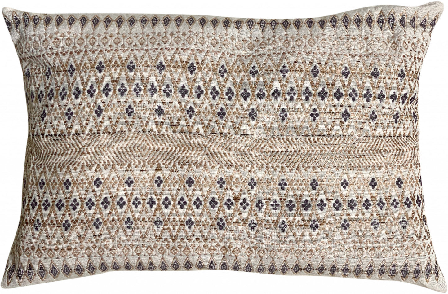 Coussin coton et soie