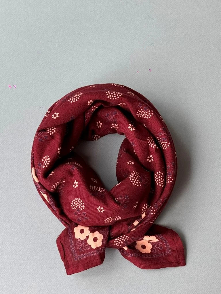 Foulard indien bordeaux