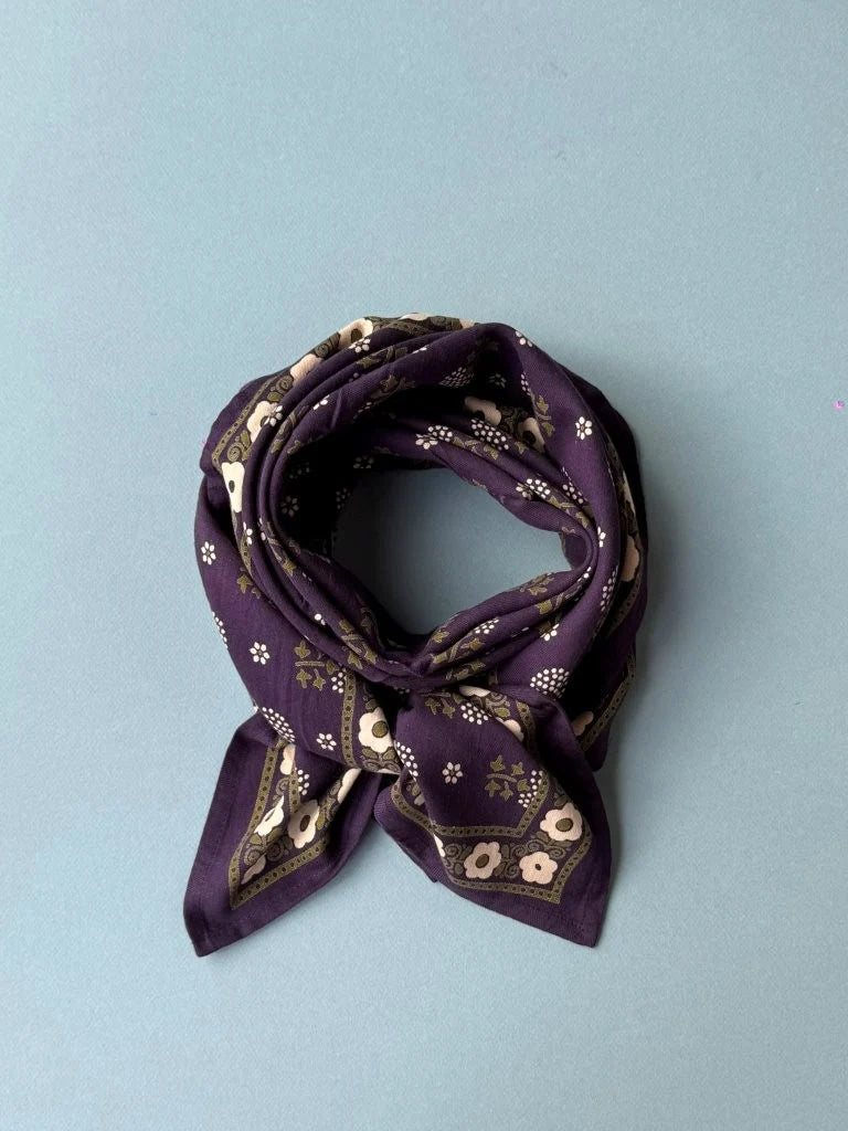 Foulard indien myrtille