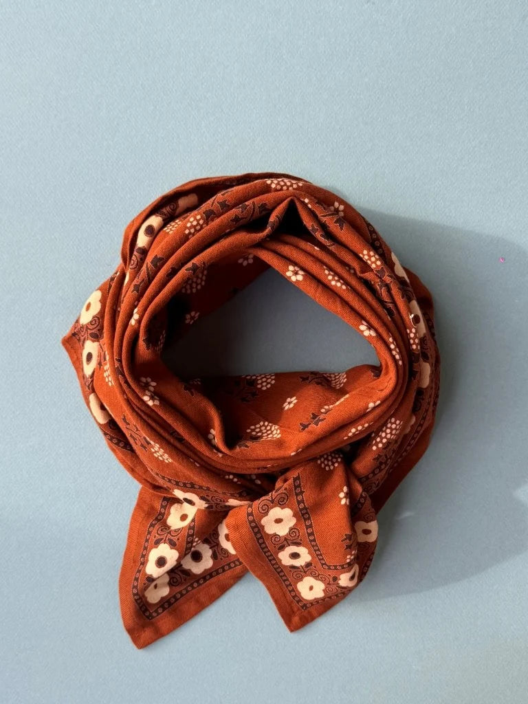 Foulard indien sienne
