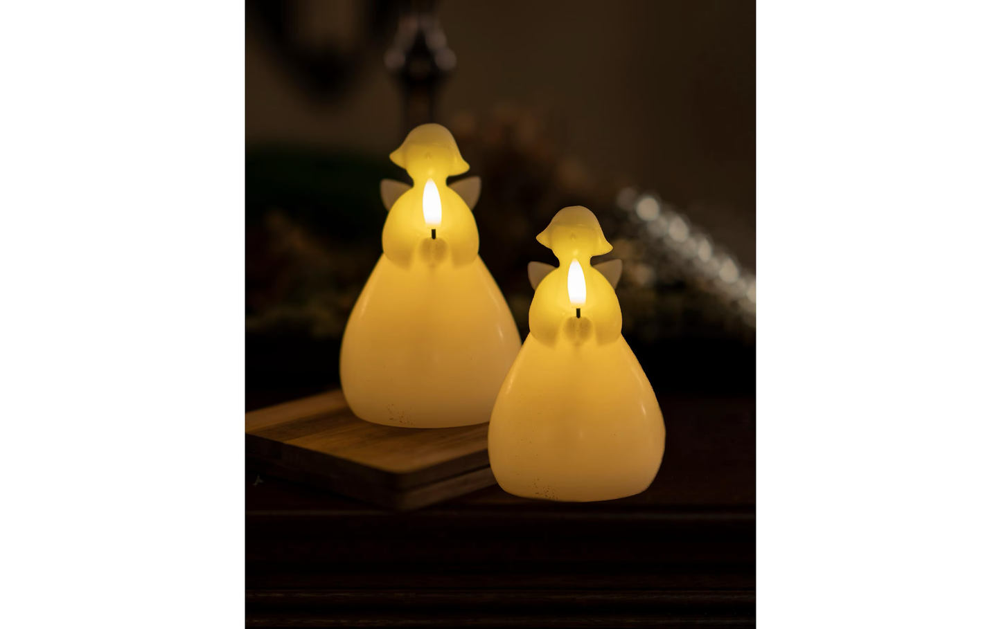 Lot de 2 bougies anges LED