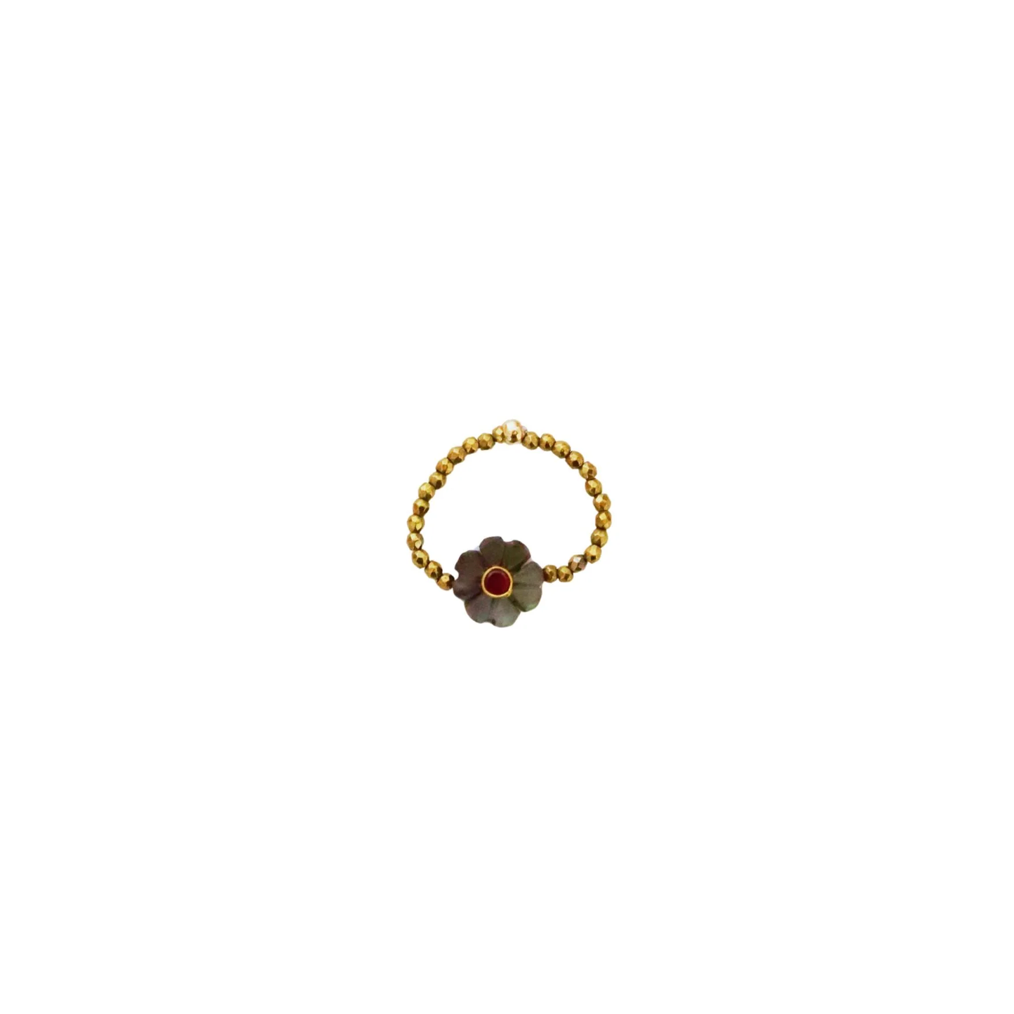 Bague fleur Labradorite