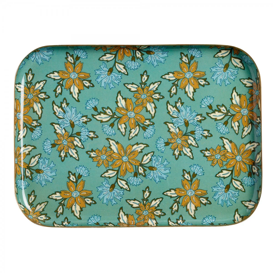 Plateau fleurs azur L