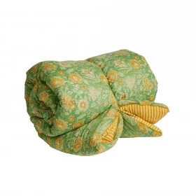 Edredon fleuri vert