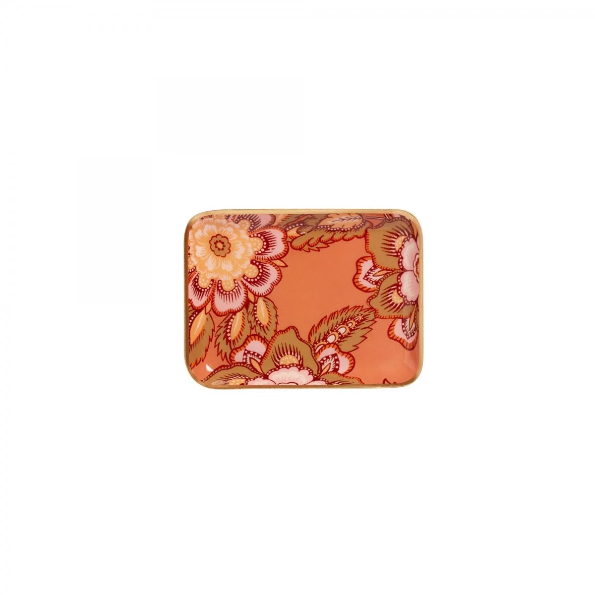 Plateau fleurs terracotta