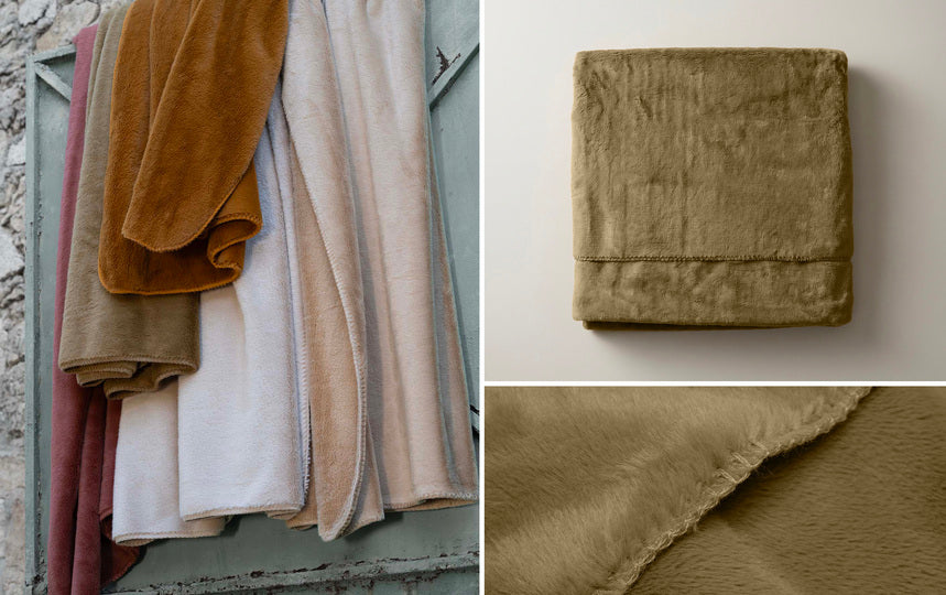 Plaid tout doux bronze