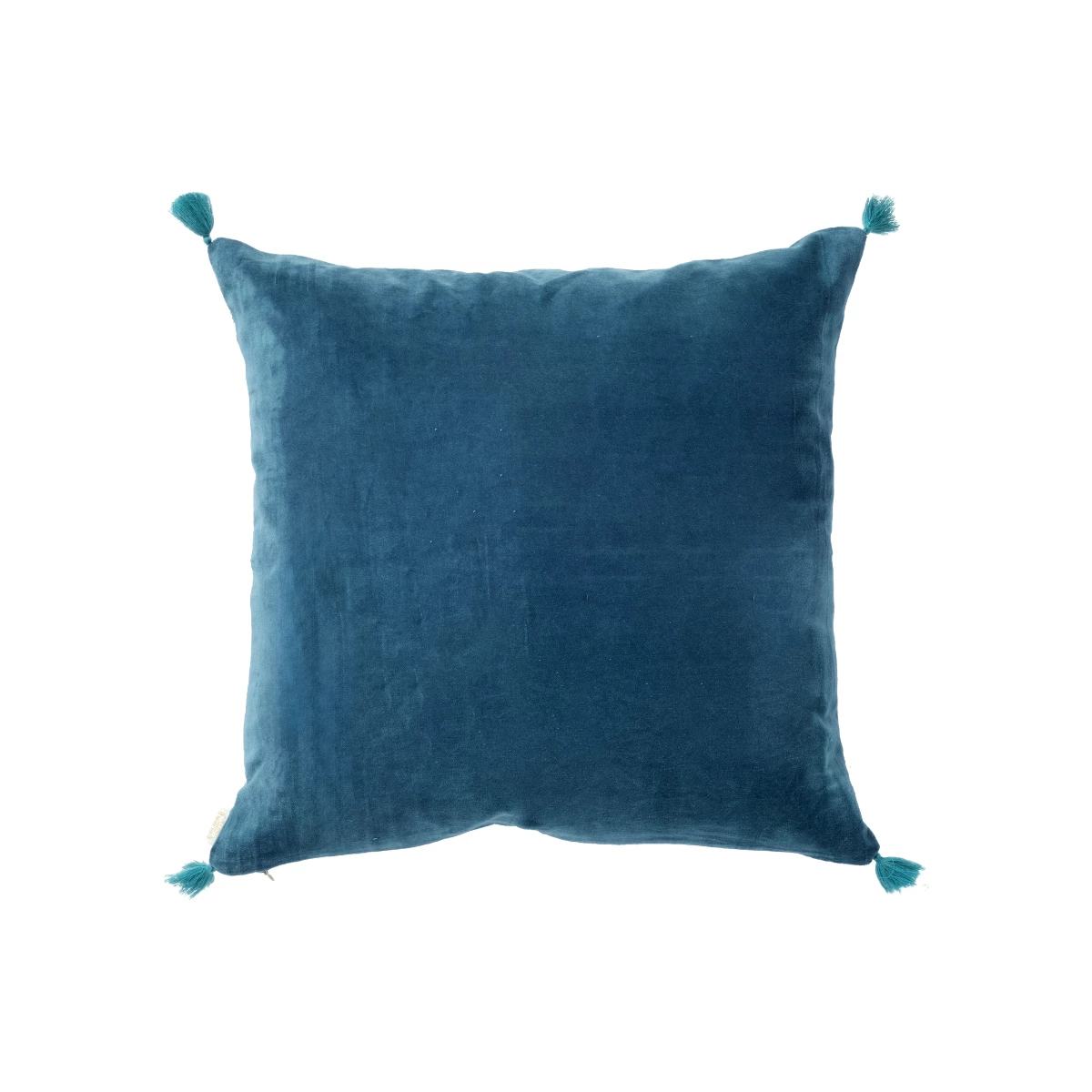 Coussin fleuri bleu