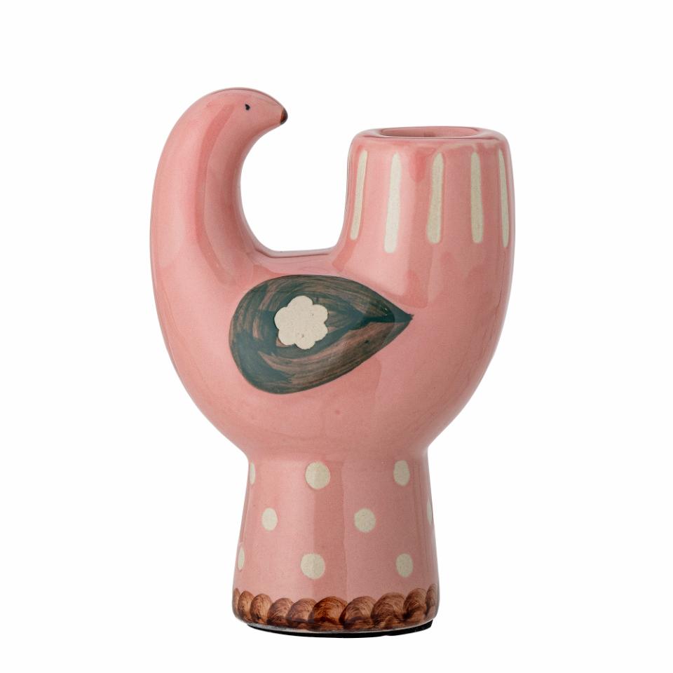 Bougeoir oiseau rose