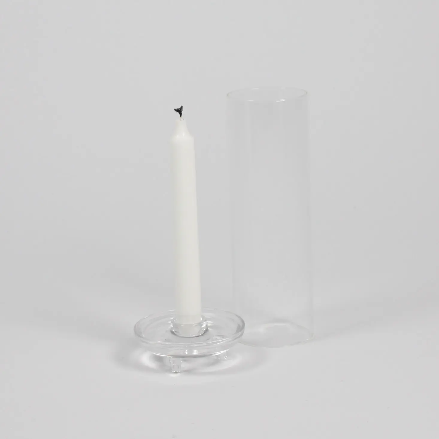 Bougeoir cylindre en verre