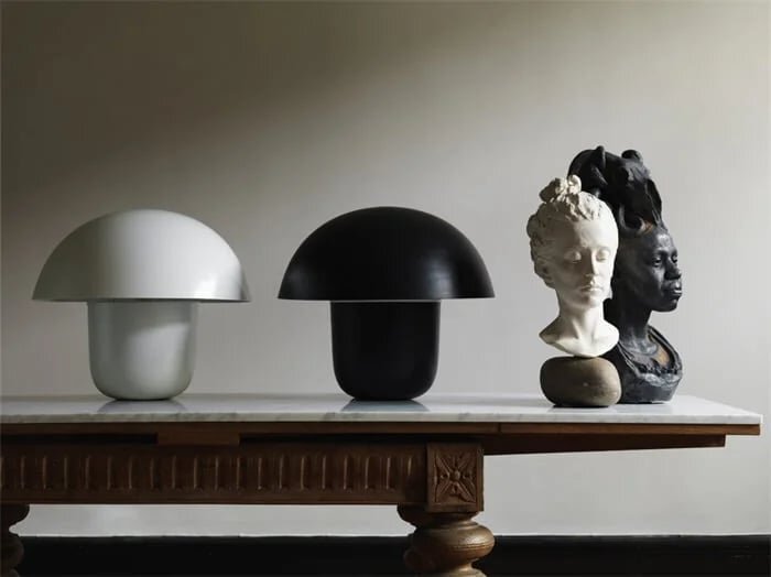 Lampe champignon blanche L