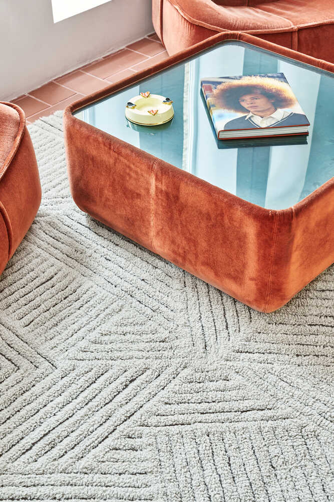 Tapis rayure 100 % laine - 170 x 240 cm