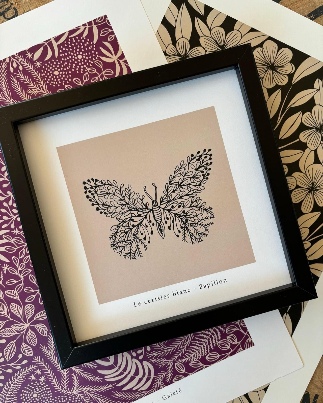 Cadre papillon coffret