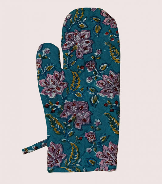 Gant de cuisine à fleurs 5