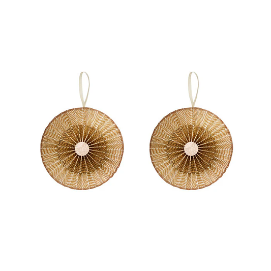 Rosette beige brun M - set de 2