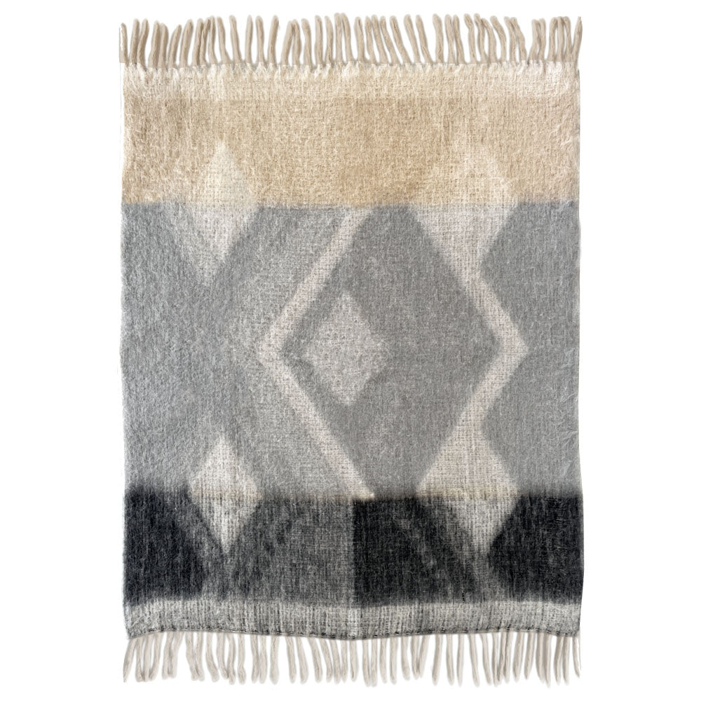 Plaid dégradé gris beige