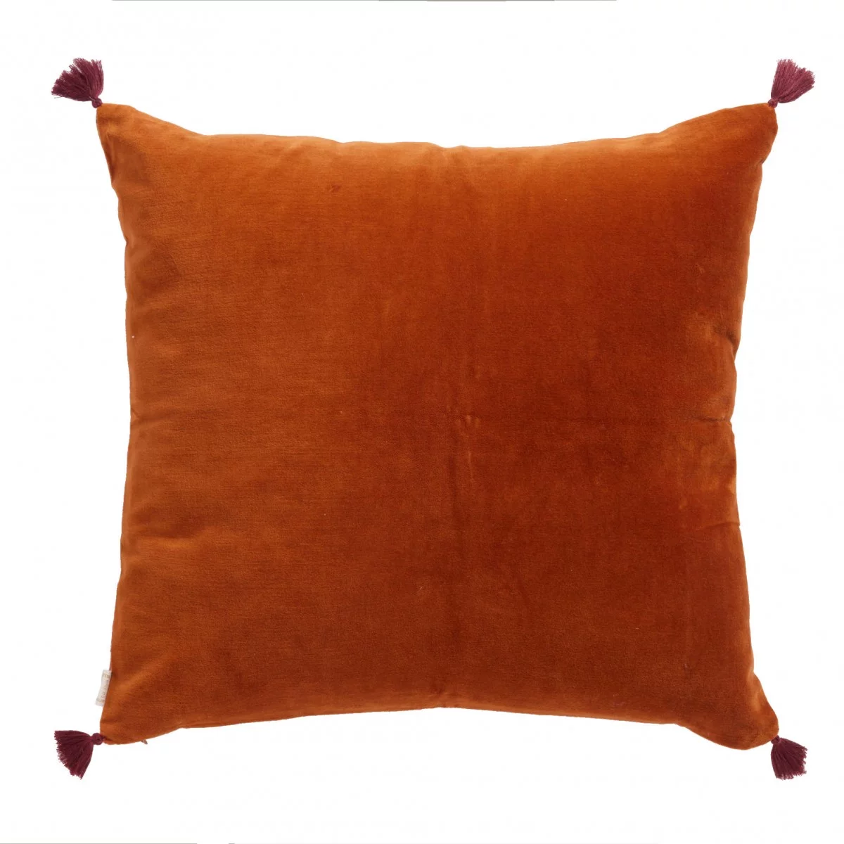 Coussin à fleurs safran