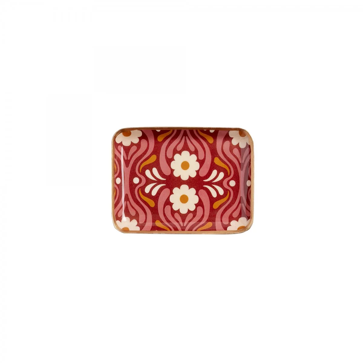 Plateau fleurs bordeaux S