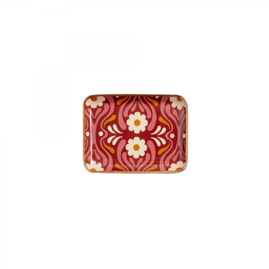 Plateau fleurs bordeaux S