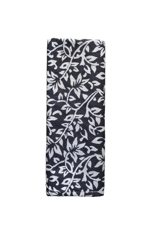 Serviette feuille noir