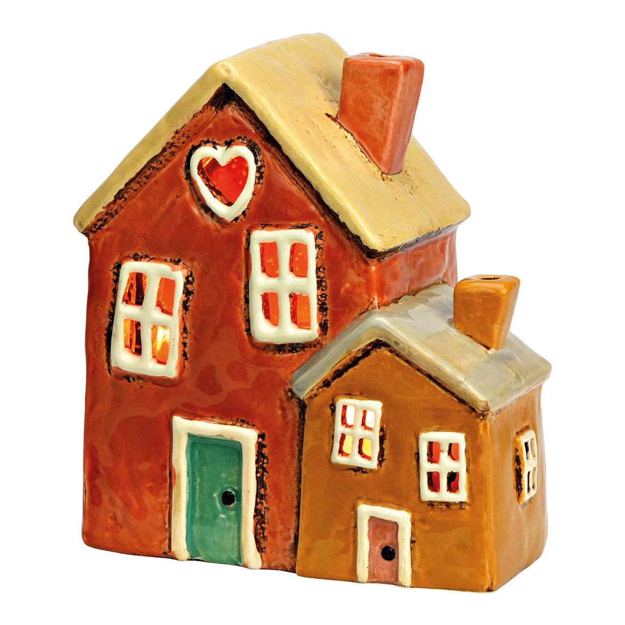 Maison photophore duo coeur