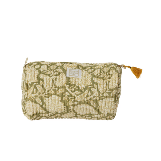 Trousse à fleurs kaki