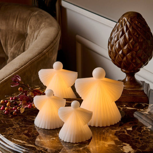 Lot de 2 anges bougies LED
