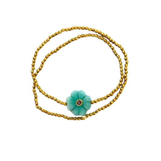 Bracelet double rang Amazonite